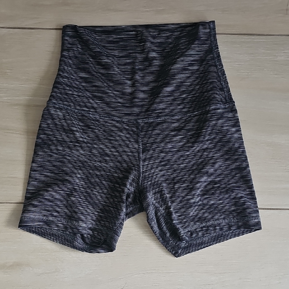 Lululemon Athletica Black and Gray Bike Shorts